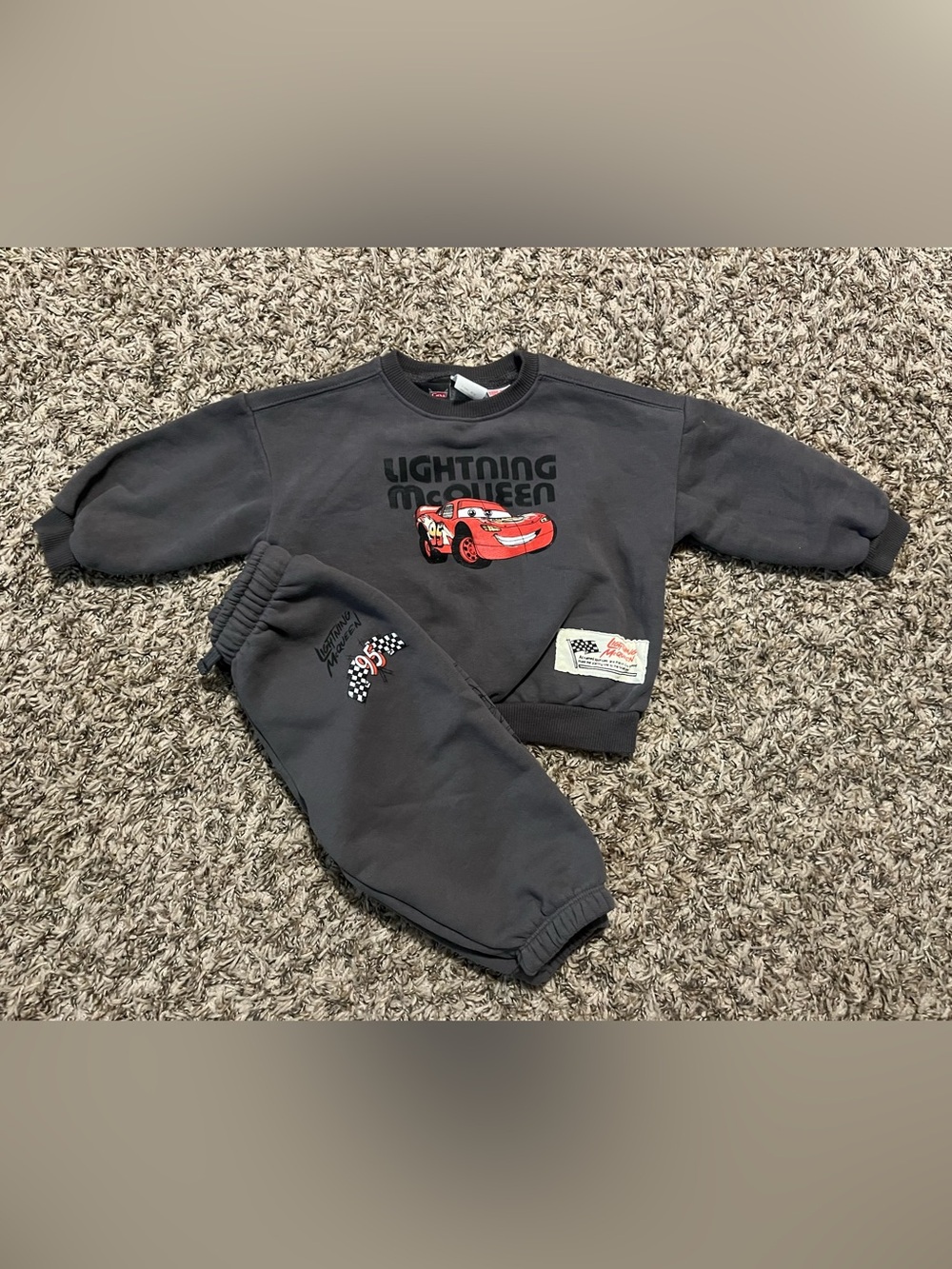 Zara Disney Cars Sweatshirt and Pants Set Boy 12-18 Months